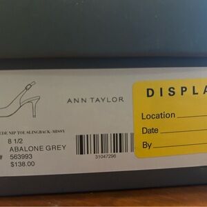 Ann Taylor Evita Suede Nip Toe Slingback Pumps EUC WORN ONCE original price $138